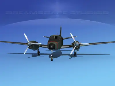 Beechcraft C-6 Transport V06 US Army 3D model