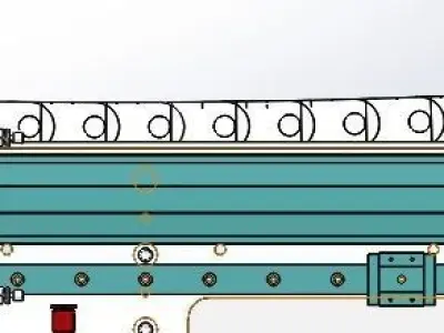Double cylinder sucking mechanism 3D model