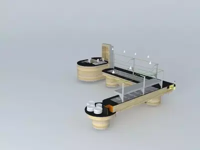 Kit009A Mesa Self Service por Alex Marques Free 3D model