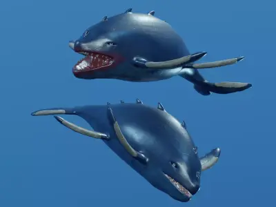 Mutant Sea Monster Low-poly 3D model