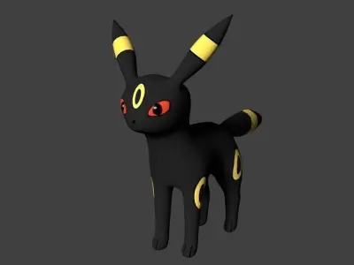 Umbreon Pokemon Model Free low-poly 3D model