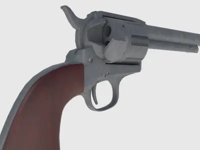 Colt 45 Revolver -- Game Ready Low-poly 3D model