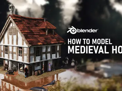 Lowpoly Medieval House with PBR textures Low-poly 3D model