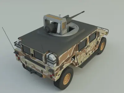 Hummer H1 military vehicle 3D model