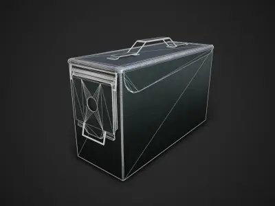 Small Ammobox Low-poly 3D model