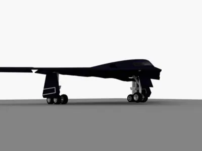 b2 bomber Low-poly 3D model
