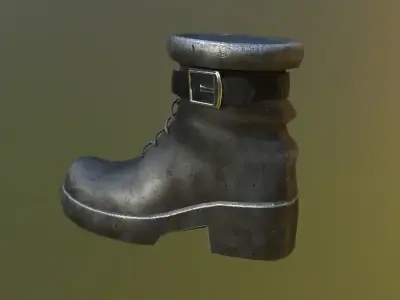 Army Boots Low-poly 3D model