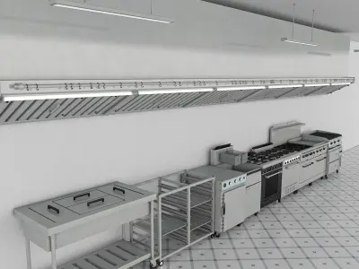 Commercial Kitchen 3D model