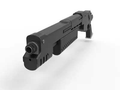 Shotgun from the movie Judge Dredd 1995 3D model