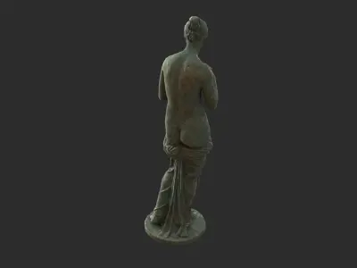 Psyche Statue - Bronze Low-poly 3D model