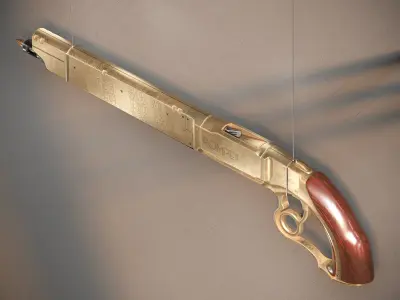 Pompeii Concept Pistol PBR Low-poly 3D model