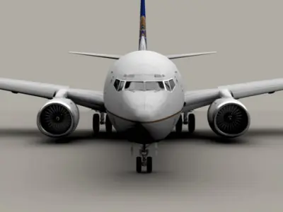 Boeing 737-800 Continental Airlines 3D model