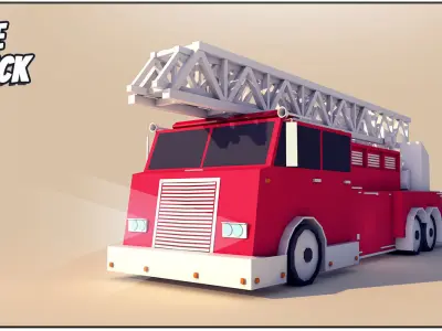 3D model Low Poly City Vehicles Party Pack Low-poly 3D model