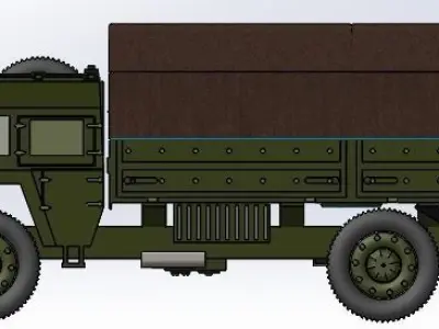 MAN KAT1 5t 4x4 with CANVAS MILITARY TRUCK - 3D PRINT Design 3D print model
