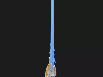 Magical Saber Fantasy Sword Low-poly 3D model