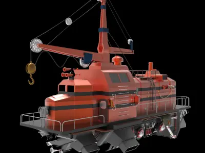Spaceship rescue boat 3D model