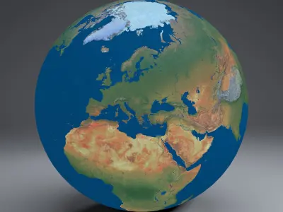 EarthGlobe16k earth 3D model