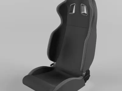 Racing Seat Sparco R100 Fabric Black-Grey 3D model