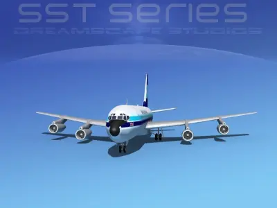 Boeing 707-320 SS British Midland 3D model