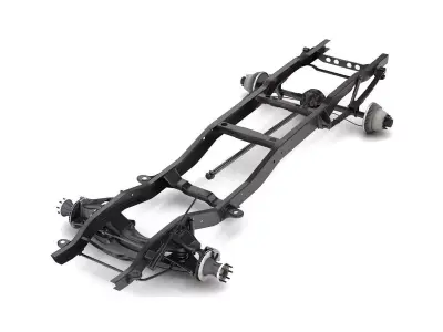 PICKUP TRUCK CHASSIS 2WD DUALLY 3D model