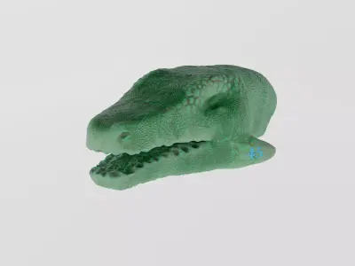 Dragon Head Baked Free low-poly 3D model