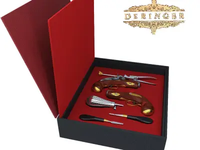 Weapon set of Philadelphia Deringer 3D model