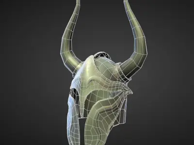 HELMET3 high and low poly Low-poly 3D model