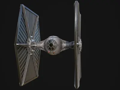 Star wars -Tie fighter - game ready-  detailed Low-poly 3D model