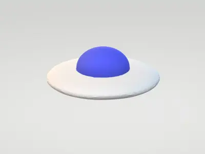 Alien UFO Low-poly 3D model