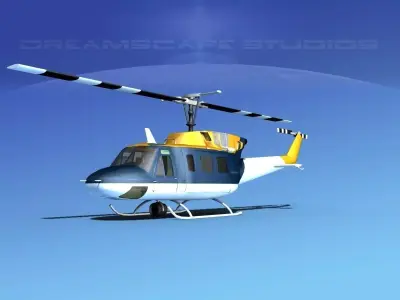 Bell 212 V29 Unmarked 3D model