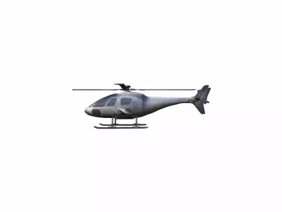3d Model Helicopter Sunset Flight Collection  3D model