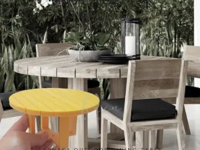 MINIATURE LARNACA OUTDOOR DINING TABLE WILLIAMS SONOMA 3D print model