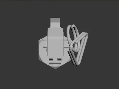 3D model of a cylindrical object that resembles a grenade Low-poly 3D model