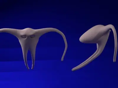 monster two octopuses 3D model