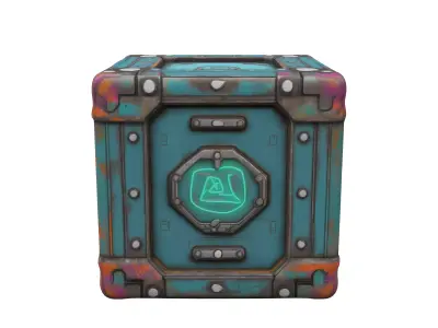 Scifi crate Stylized Highly detailed 3D model