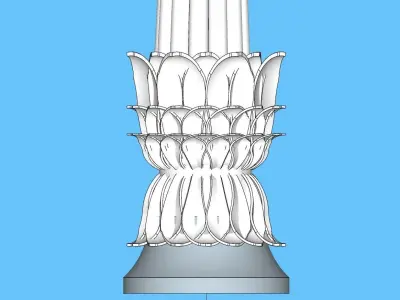 indian jodhpuri stone piller  Low-poly 3D model