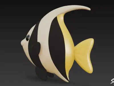 Cartoon Plush Moorish Low-poly 3D model