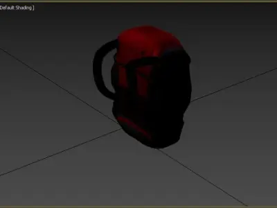 Game-Ready Low Poly Backpack Low-poly 3D model