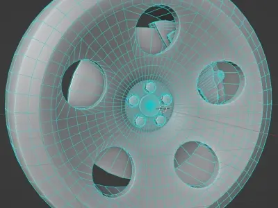 Vossen Lamborghini Wheel Low-poly 3D model