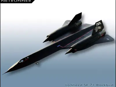 Lockheed SR-71 Blackbird Low-poly 3D model