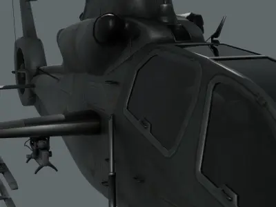 Harbin Z-19 attack helicopter Low-poly 3D model