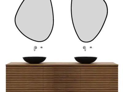 Bathroom furniture full set 3D model purchase