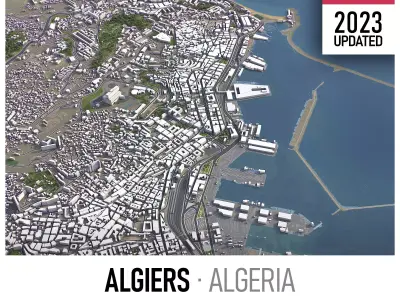 Algiers - 3D City Low-poly 3D model