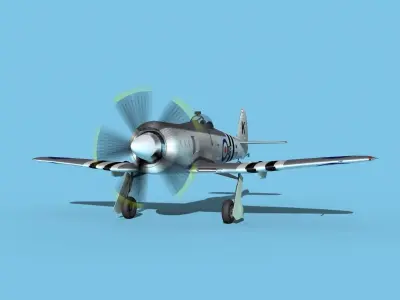 Hawker Sea Fury MKII V02 RN 3D model