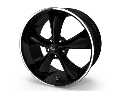 FOOSE Legend Wheel 17x8 Gloss Black With Machined Lip 1965-1973 3D model
