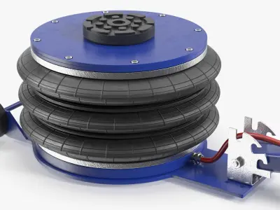 Folded Pneumatic Air Bag Jack 3D model