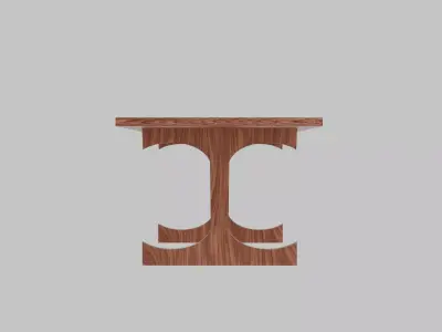 Chunky Medieval Dining Set Low-poly 3D model