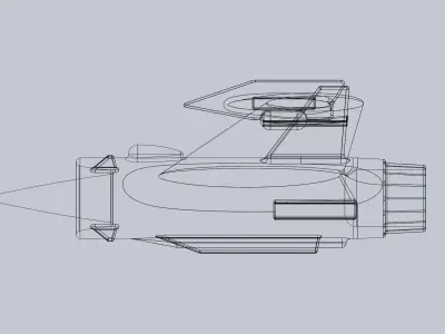 V-Plane Airbreathing Rocket Booster 3D print model