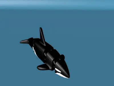 Articulated Killer Whale 3D print model
