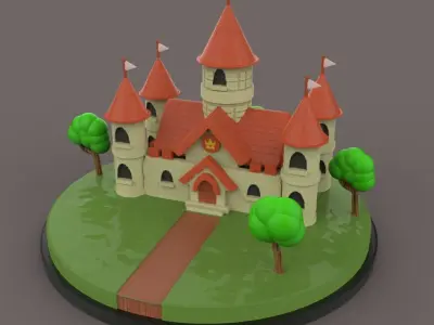 Castle and Dragon 3D print model